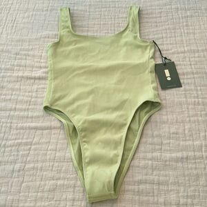 Daily Drills One Piece Bathing Suit Green Size Medium New With Tags